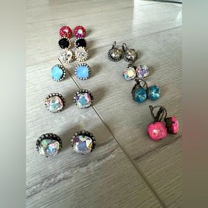 Lot of 10 pairs Swarovski Crystal Earrings